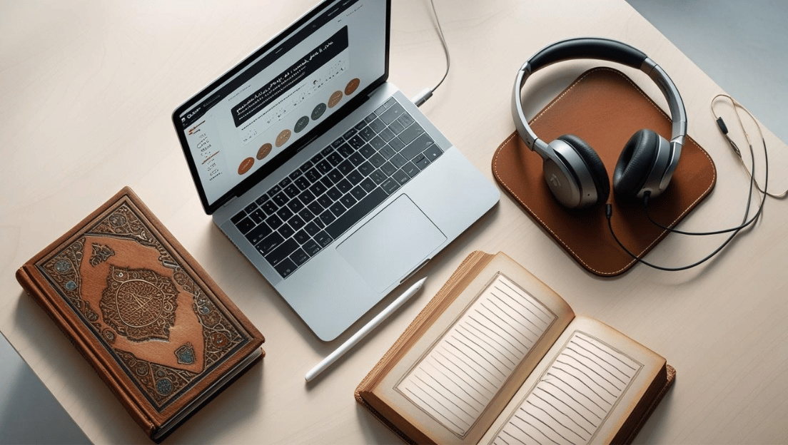 Quran and Laptop